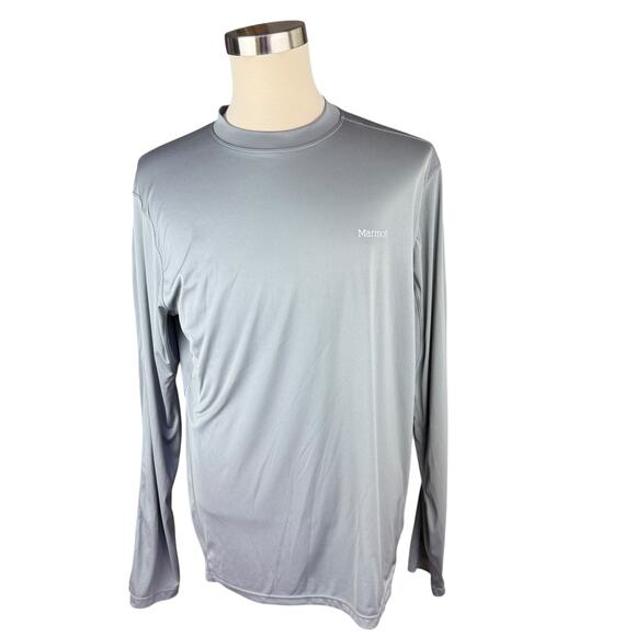 Marmot Men XL DriClime Long Sleeve Performance Pullover Shirt Gray Lightweight - Picture 1 of 8